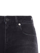 Balenciaga Crinkled Effect Wide Leg Jeans With Washed And Worn-Out Details