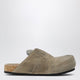 Balenciaga Dumbo Sabot In Distressed Suede Calfskin