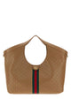 Gucci Camel Leather Large Gucci Giglio Shopping Bag