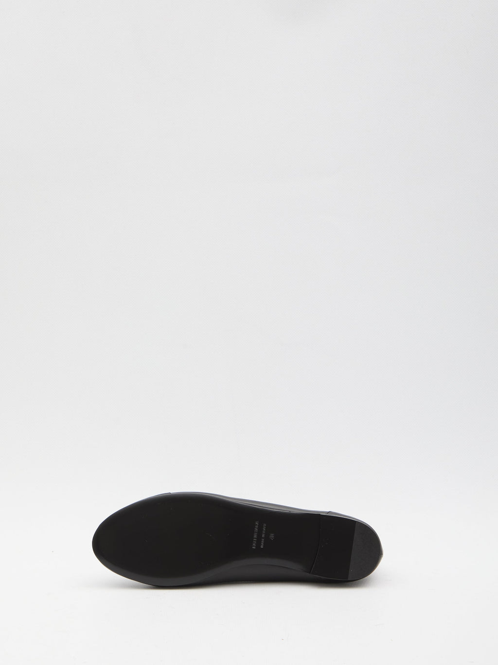 Balenciaga Black Leather City Up Ballerinas