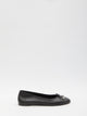 Balenciaga Black Leather City Up Ballerinas