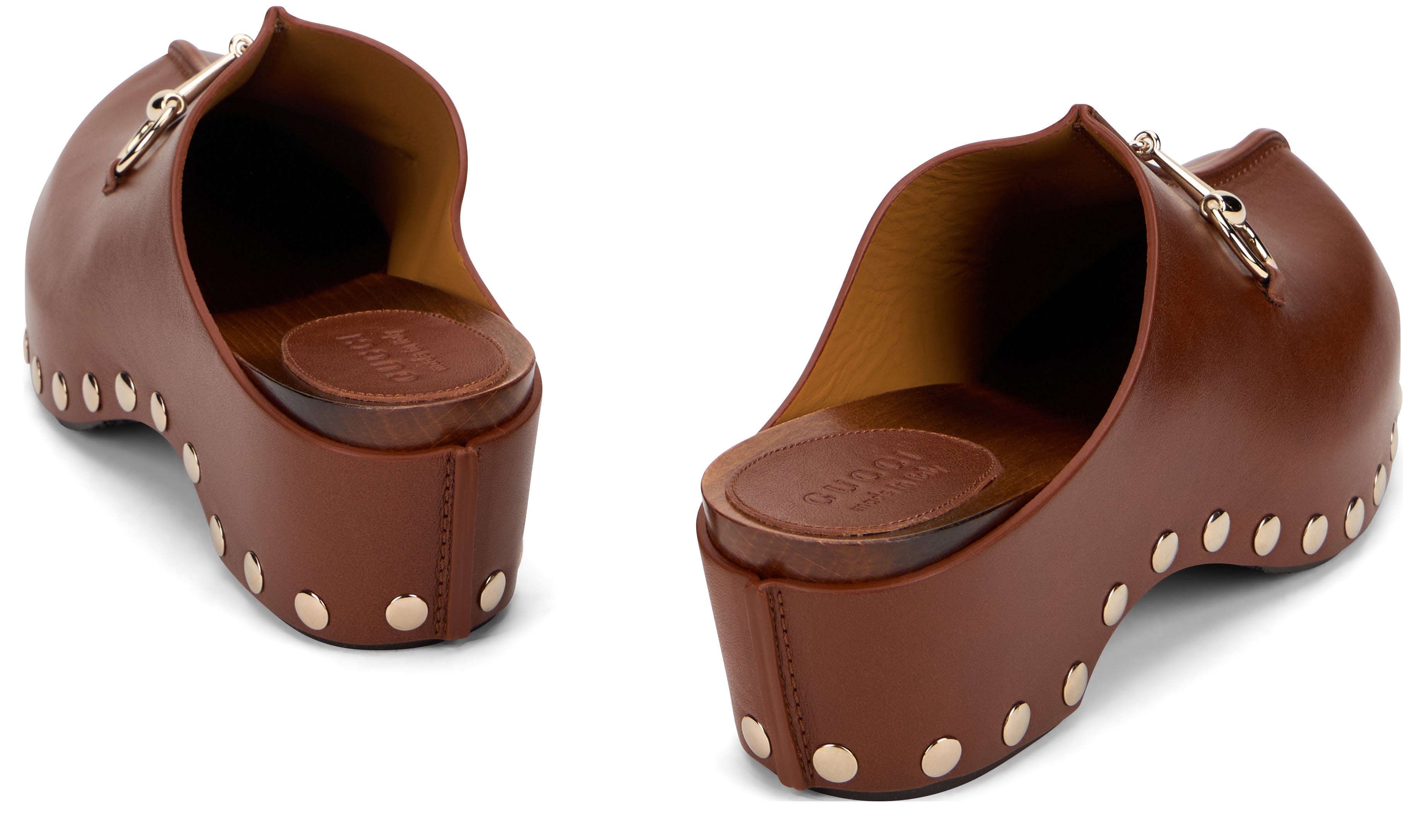 Gucci Leather Clogs With Buckle