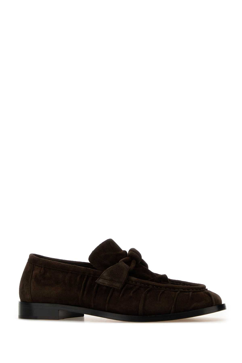 Bottega Veneta Dark Brown Suede Astaire Loafers