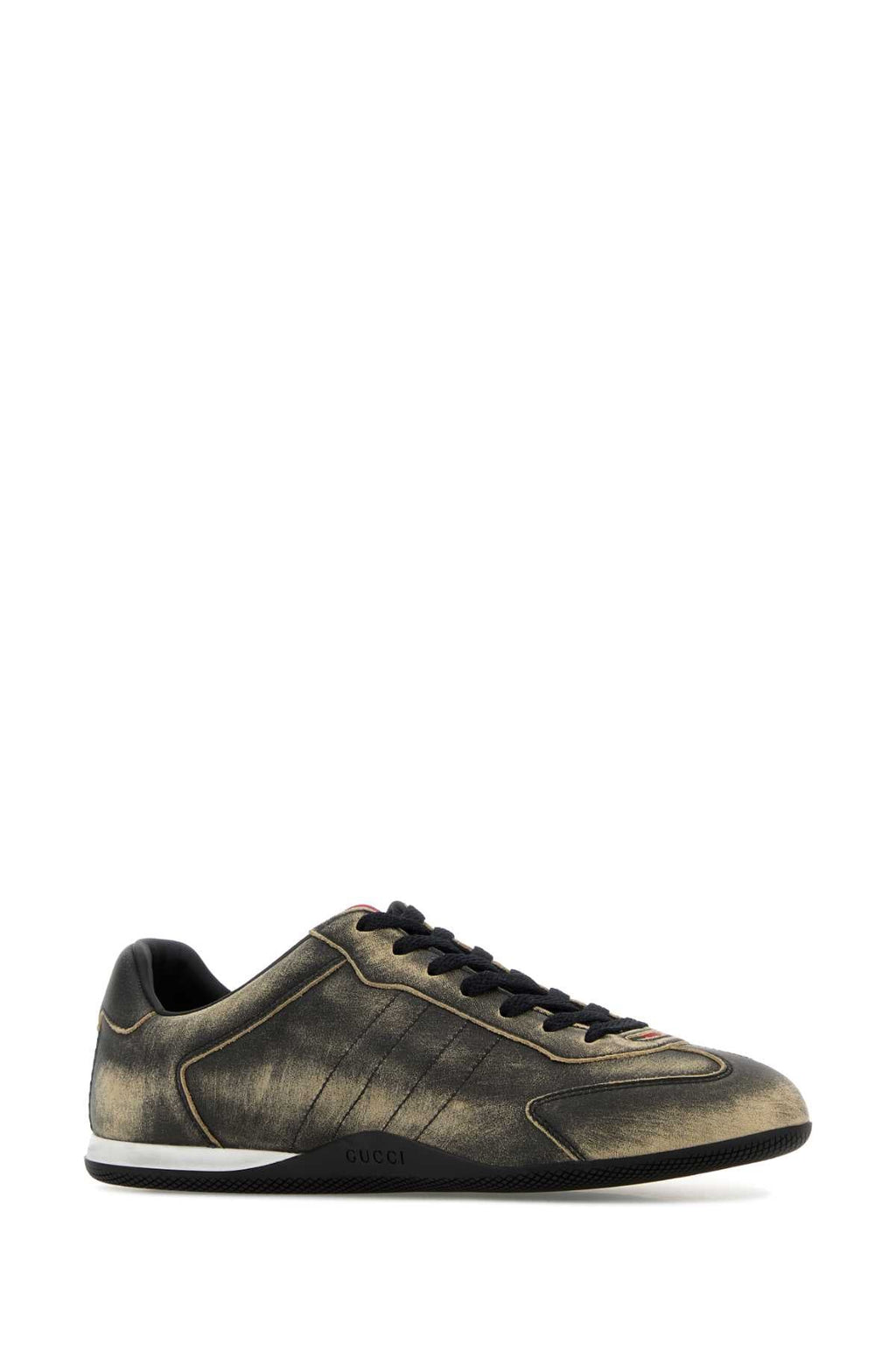 Gucci Black Leather Gucci Shift Sneakers