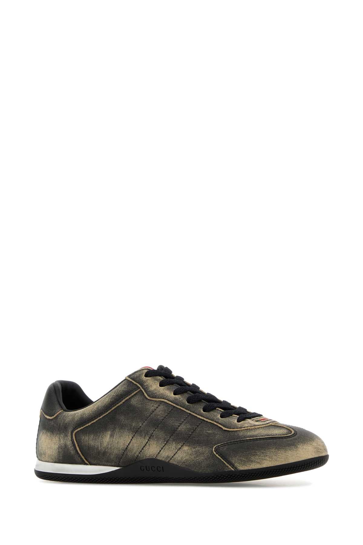 Gucci Black Leather Gucci Shift Sneakers