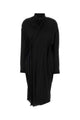 Balenciaga Black Satin Shirt Dress
