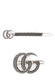 Gucci Silver Metal Hair Clips Set