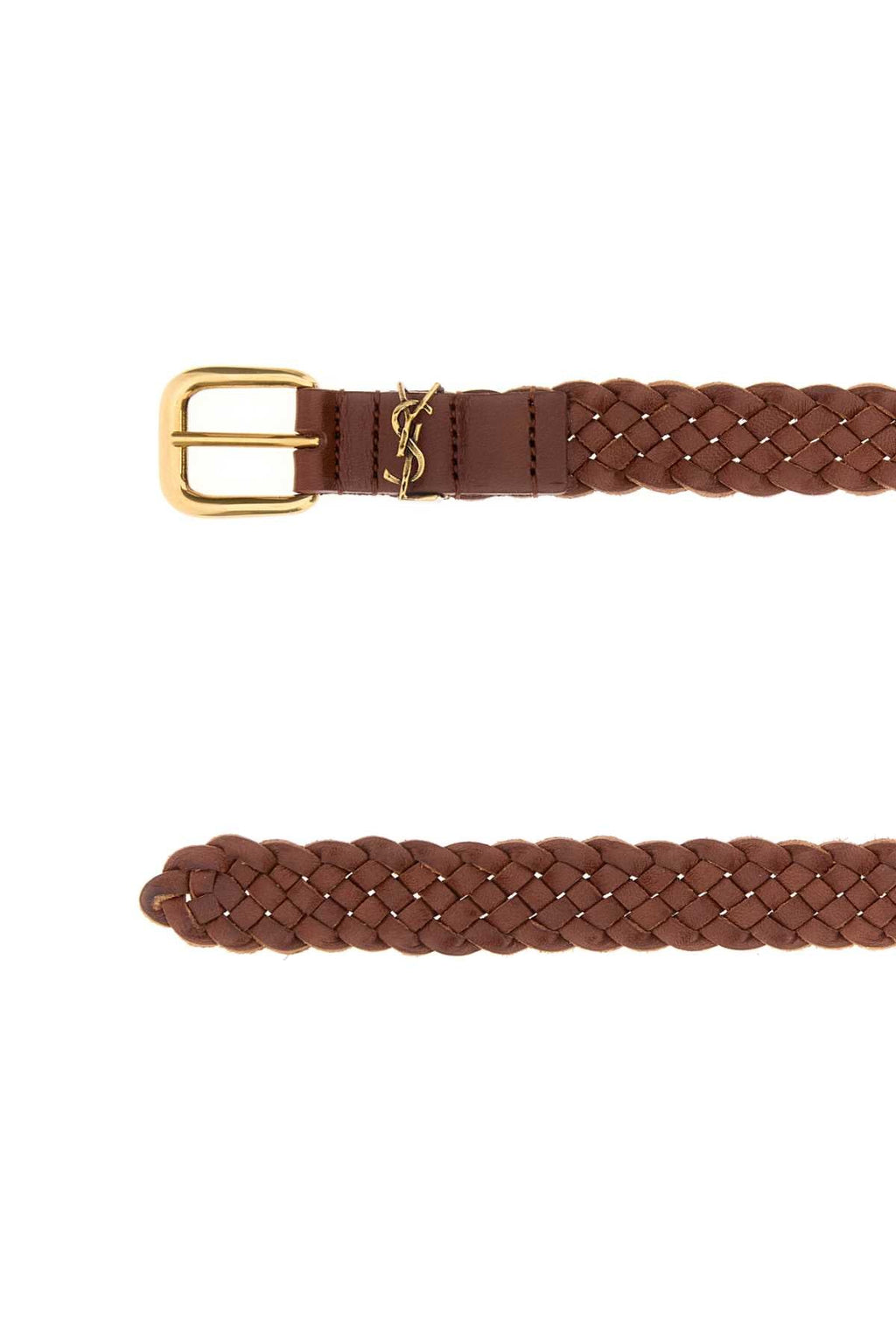 Saint Laurent Brown Leather Belt