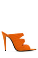 Saint Laurent Orange Fabric Emilie Mules
