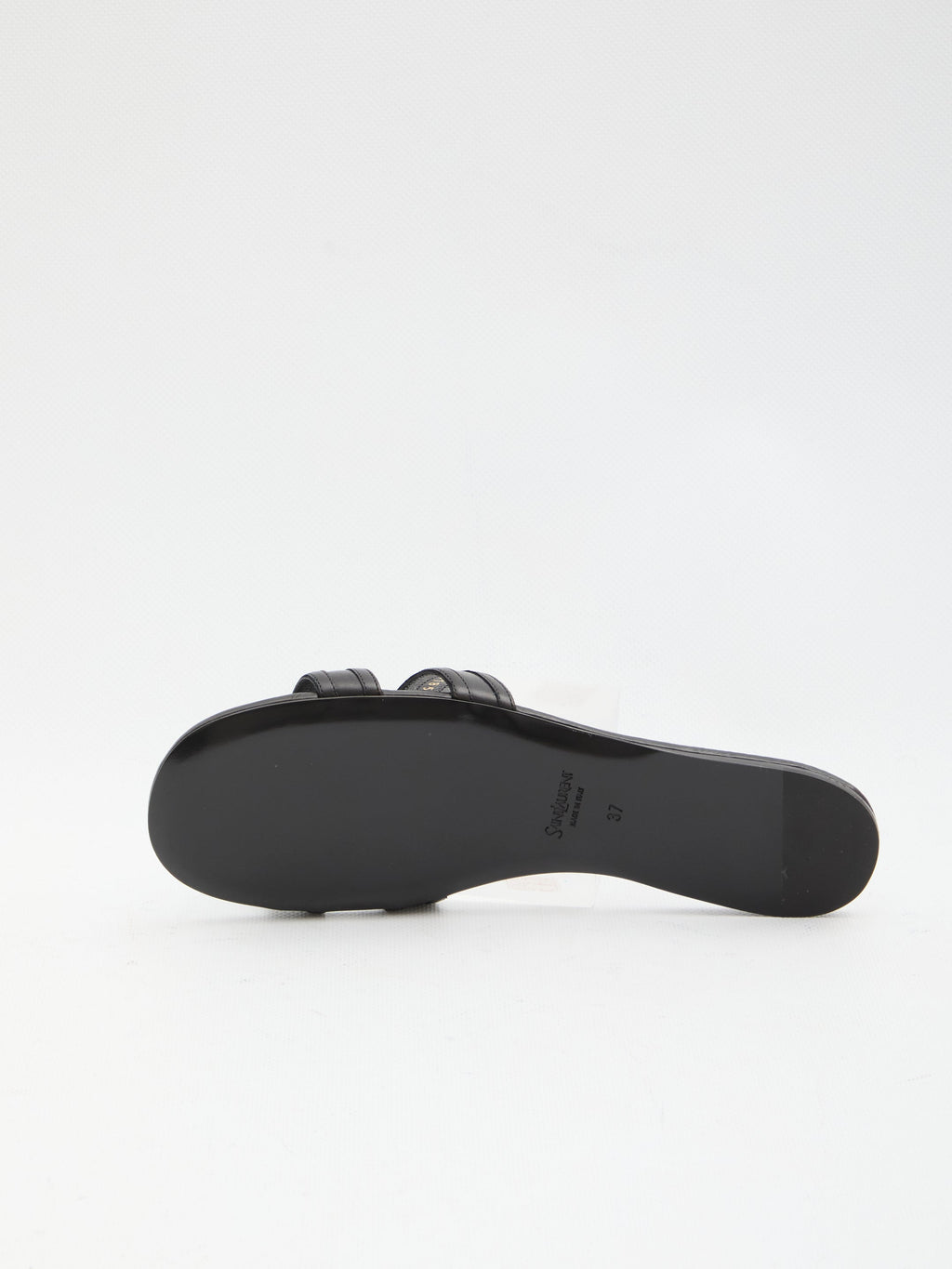 Saint Laurent Mabrouka Black Leather Sandals