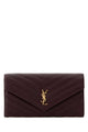 Saint Laurent Plum Leather Wallet