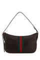 Gucci Dark Brown Leather Small Lunetta Shoulder Bag