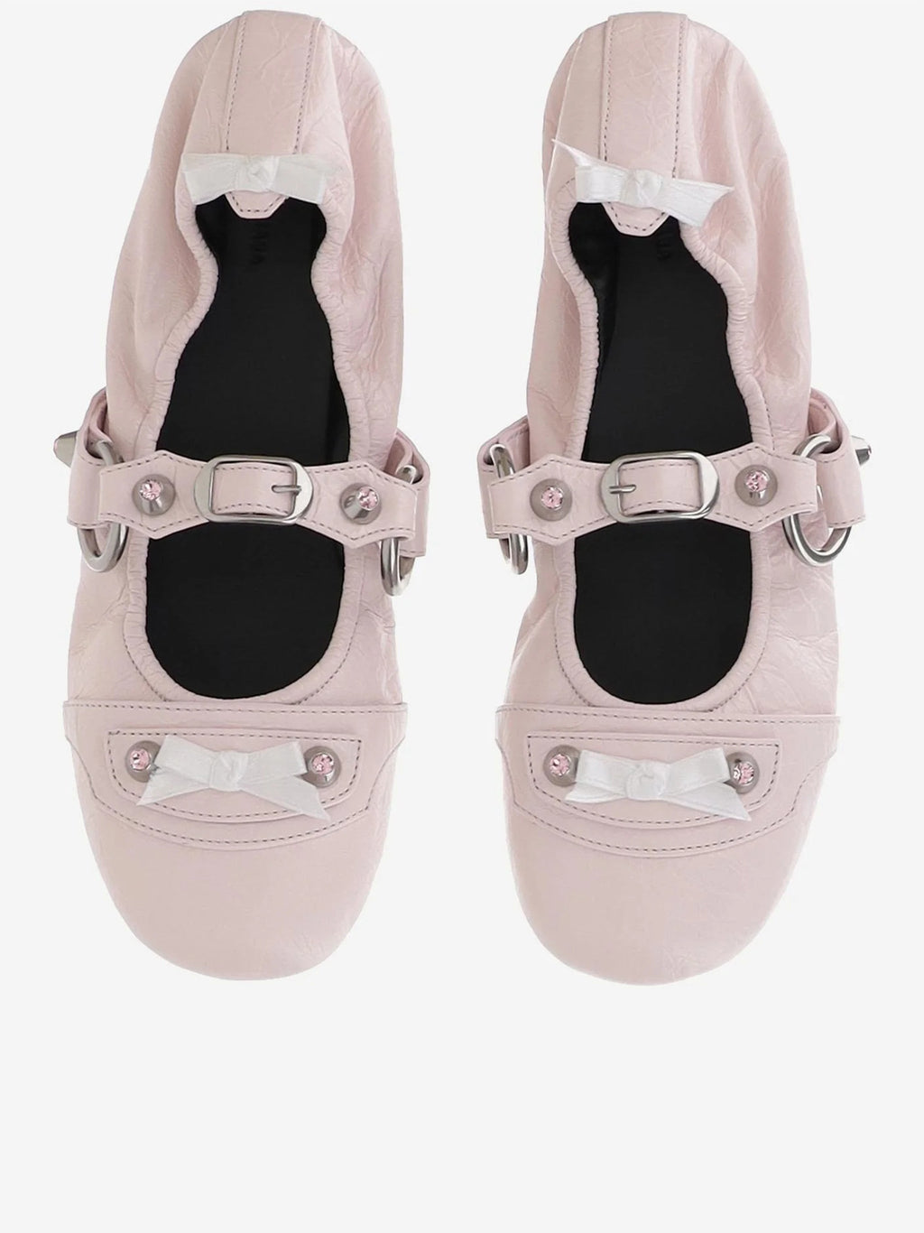 Balenciaga Pink Leather City Ballerinas