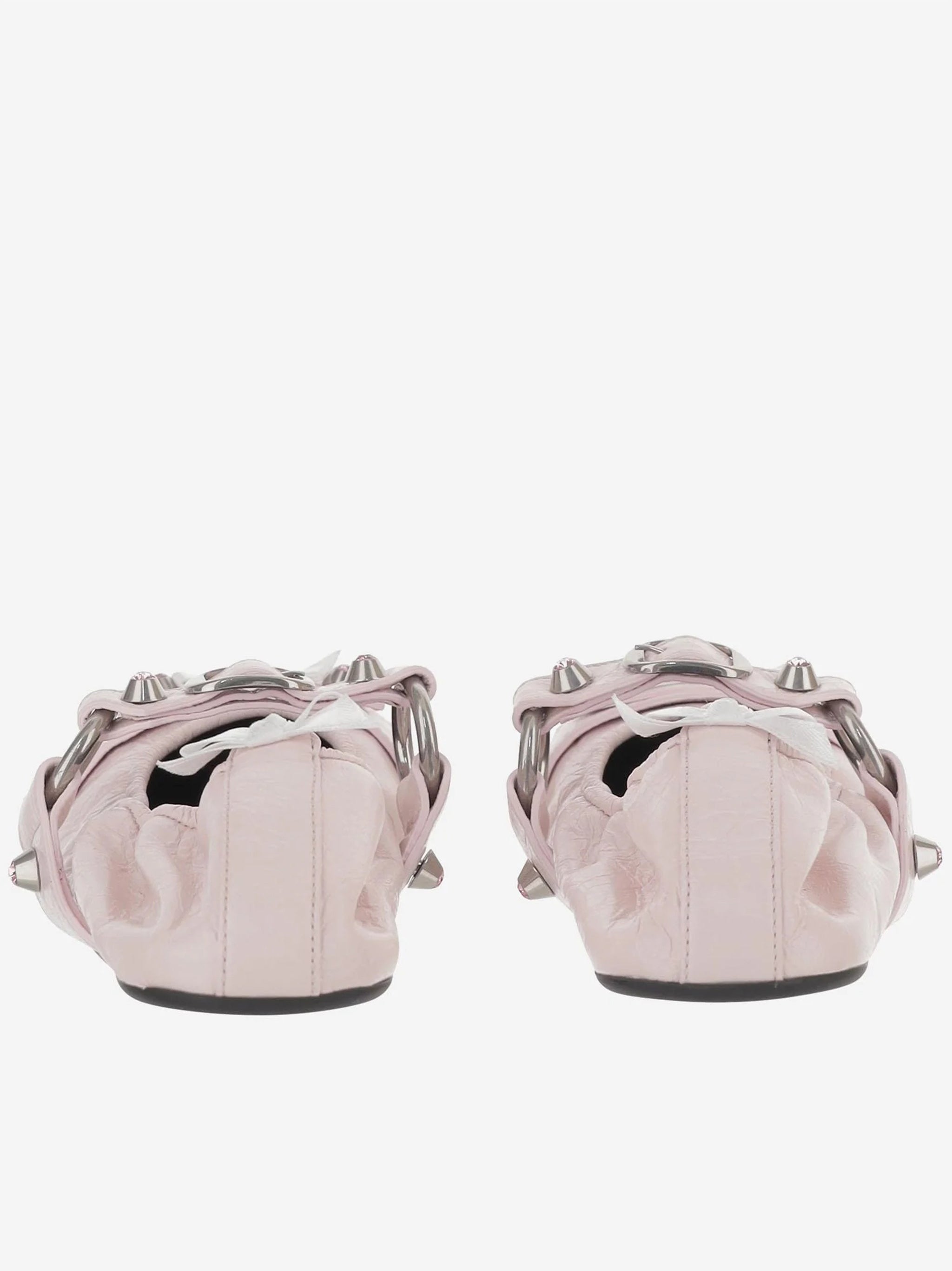 Balenciaga Pink Leather City Ballerinas