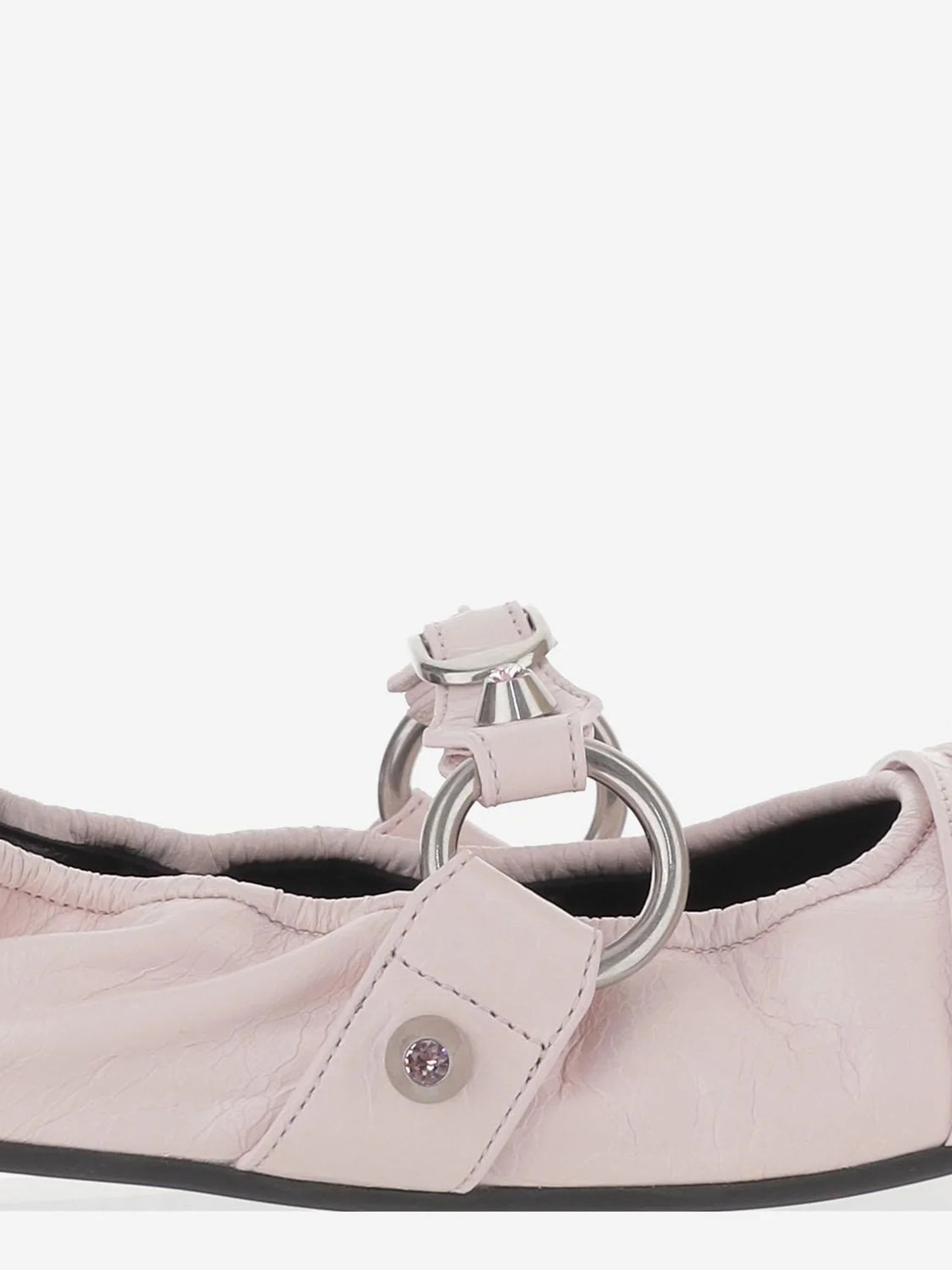 Balenciaga Pink Leather City Ballerinas