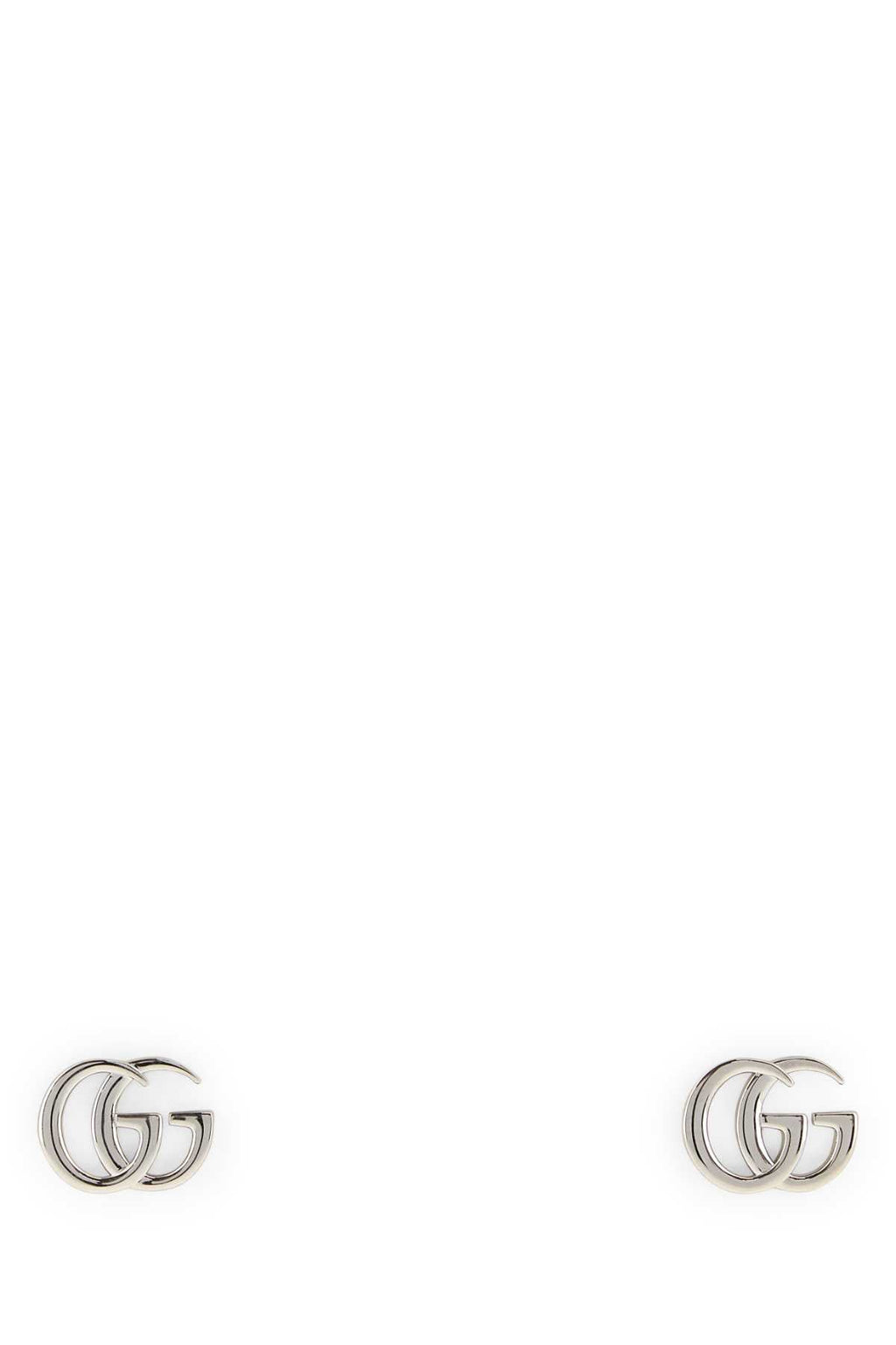 Gucci Silver Metal Gg Marmont Earrings