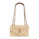 Saint Laurent Raffia Small Loulou Shoulder Bag