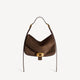 Balenciaga Dark Brown Suede Medium Clicca Shoulder Bag