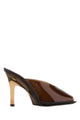 Saint Laurent Brown Pvc Sabrina Mules