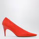 Balenciaga Duchesse 90 Mm Suede Goatskin Pumps In Tangerine