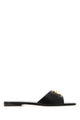 Gucci Black Nappa Leather Double G Slides