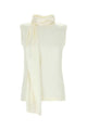Bottega Veneta Ivory Stretch Satin Top