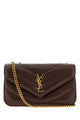 Saint Laurent Chocolate Leather Small Loulou Shoulder Bag