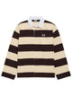 Balenciaga Dark Brown Beige Hybrid Polo Shirt