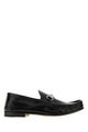Gucci Black Leather Gucci Lugano Loafers