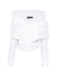 Balenciaga Off-Shoulder Wrap-Style Blouse