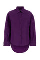 Balenciaga Purple Silk Shirt