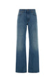 Gucci Blue Cotton Low Straight Trousers