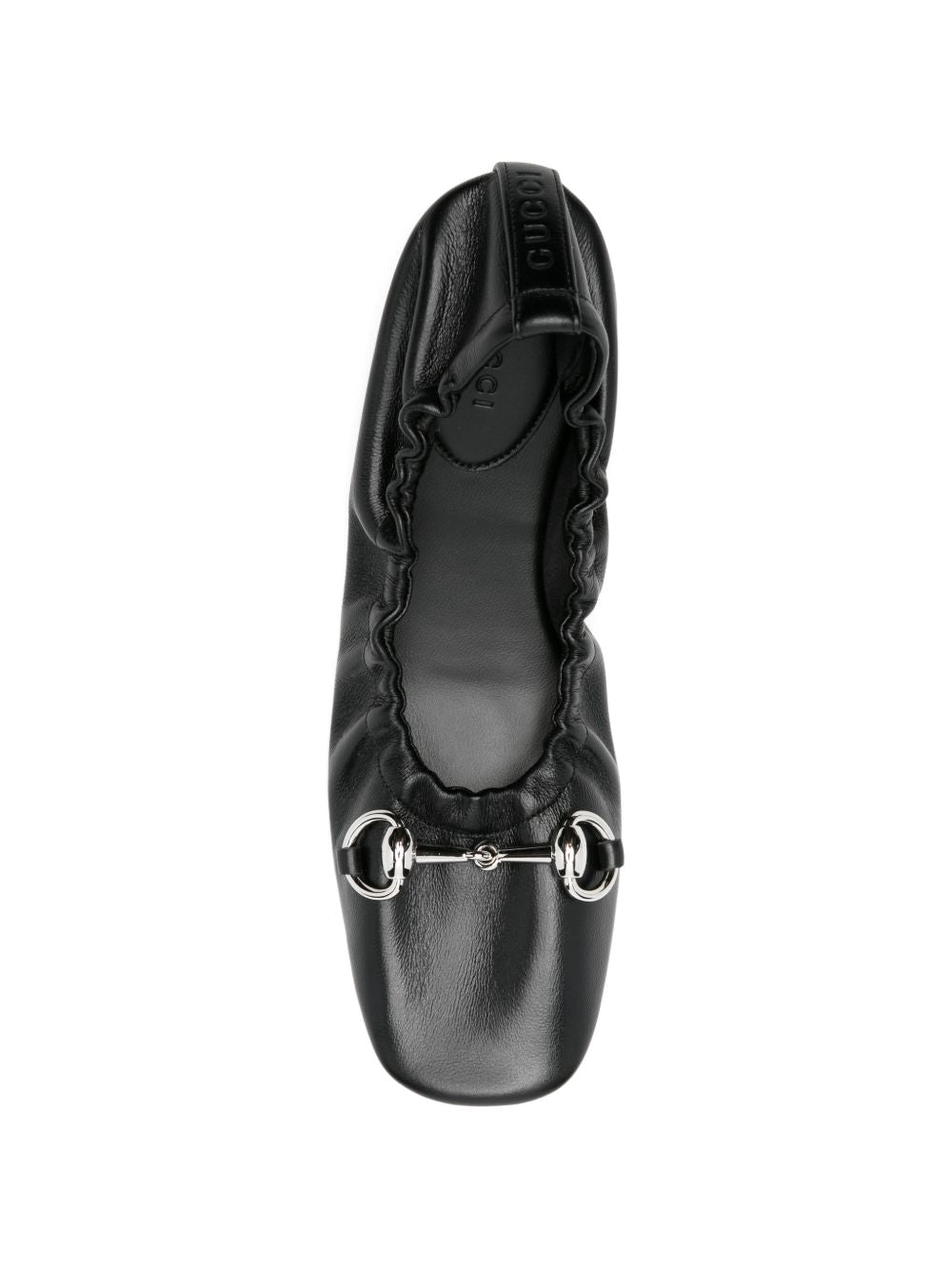 Gucci Black Leather Prima Ballerinas