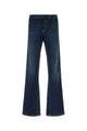 Gucci Blue Denim Flared Web Stripe Jeans