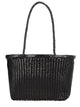 Dragon Difussion Black Leather Shoulder Bag