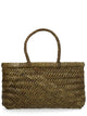 Dragon Difussion Brown Leather Handbag