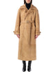 Sword S.w.o.r.d. 6.644 Long Shearling Coat Beige