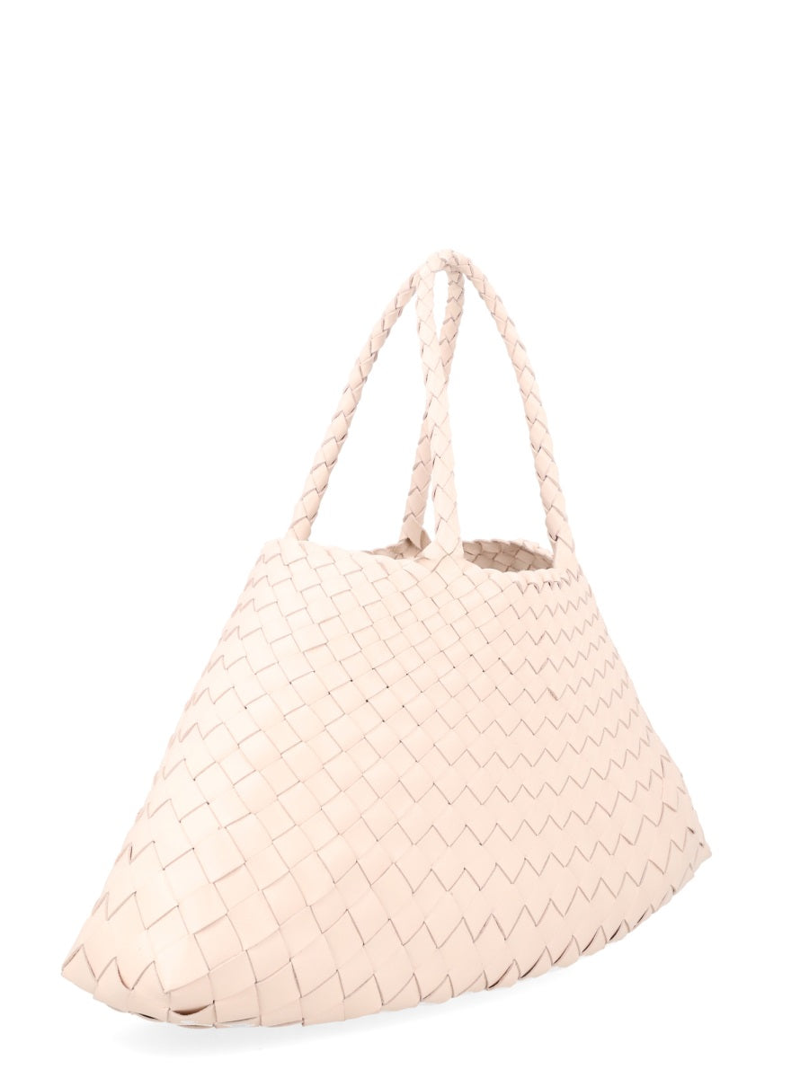 Dragon Difussion Beige Leather Shoulder Bag