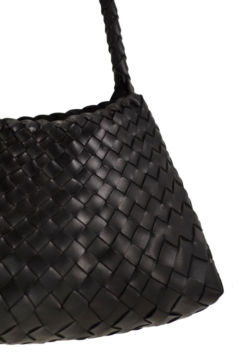 Dragon Difussion Black Leather Handbag