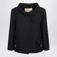 Valentino Black Wool Silk Cropped Jacket