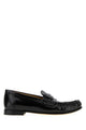 Fendi Black Leather Fendi Scrunch Loafers