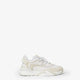 Fendi   Flow Sneaker In White Mesh And Suede