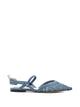 Fendi Light Blue Polyamide Flat Shoes