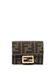 Fendi Micro Camel Brown Monogram Wallet