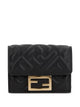 Fendi Micro Black Wallet With Gold Logo