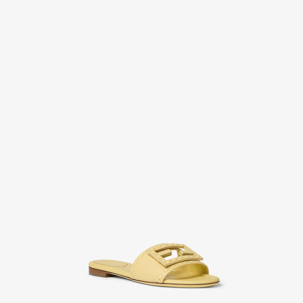 Fendi Baguette Leather Slides