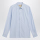 Valentino Garavani Light Blue Filàfil Cotton Shirt With Vlogo Embroidery