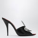 Valentino Garavani Black Coeur Vipère Slide Sandals In Goatskin