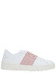 Valentino Garavani Open Sneakers In White/Antique Pink