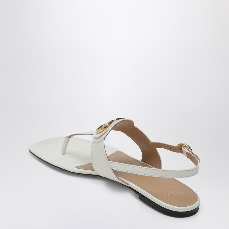 Valentino Garavani Ivory Vlogo Signature Thong Sandals